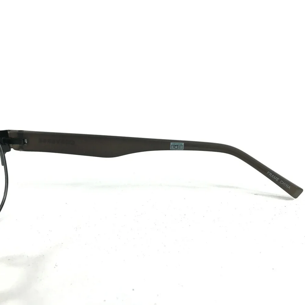 Converse Eyeglasses Frames Q030 BLACK Round Horn Rim Side Logos 49-17-135